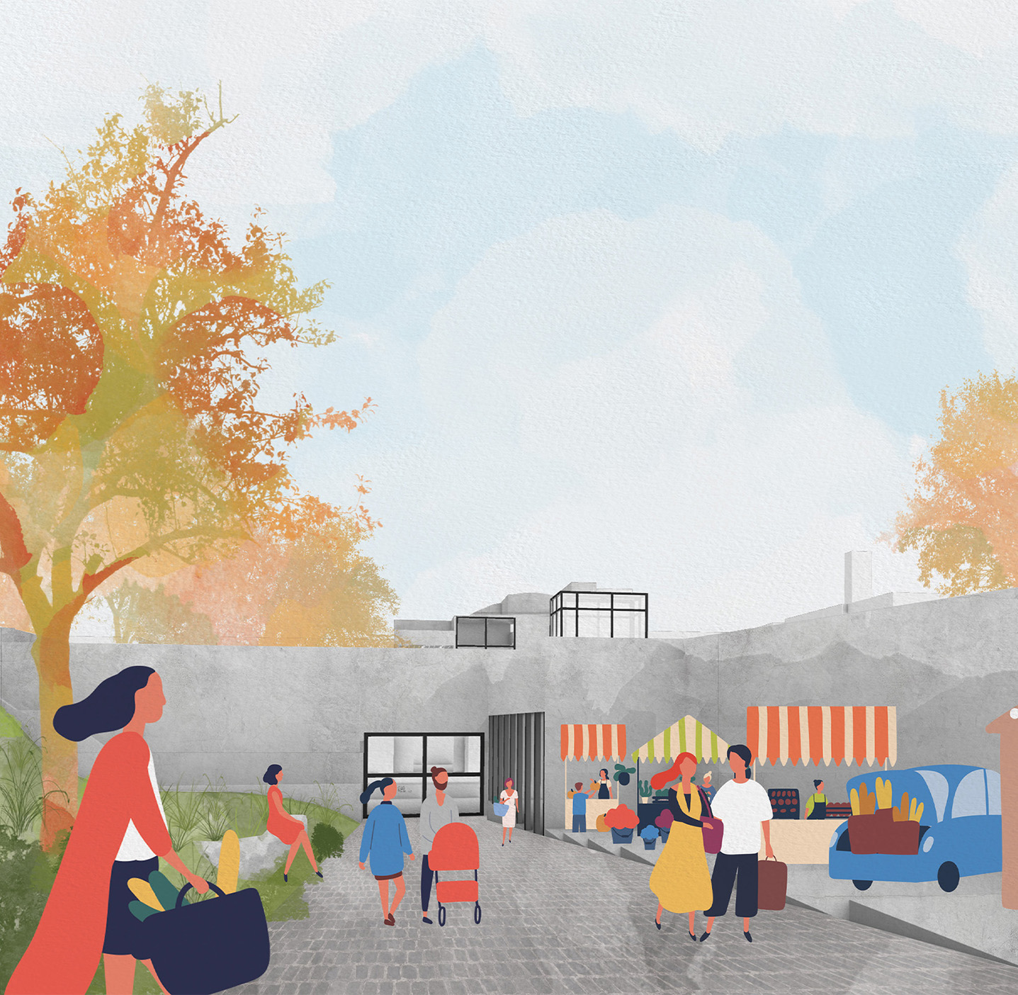 Toowoomba Art Gallery Render of Exterior Markets